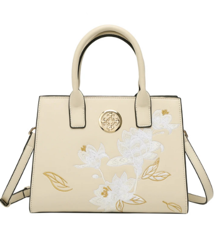 2026 New Women's Leather Bag with Chinese-Inspired Embroidery