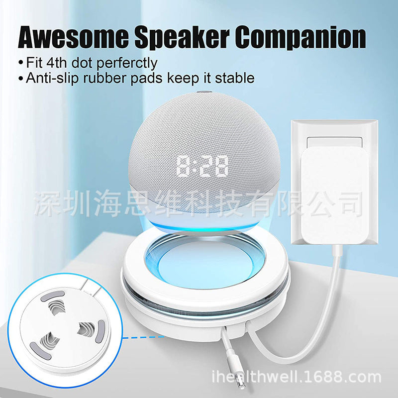 Echo Dot 4th/5th Desktop Stand Smart Home Speaker Accessories Storage Power Cord Holder