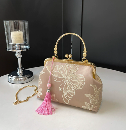 Dié Yùn · Oriental Elegance Metal-Frame Clutch Bag