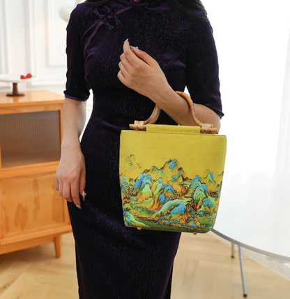 [2026 Collection] "Fanghua" Series: Chinese-style Evening Handbag with Woven Handle