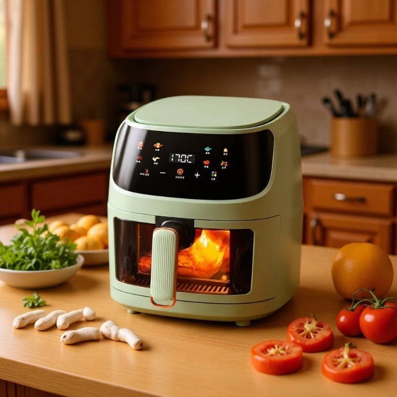 Air Fryer Household Intelligent Multi-Functional Large Capacity Visible French Fries Electric Mechanical Oven Dropshipping Export Airfryer