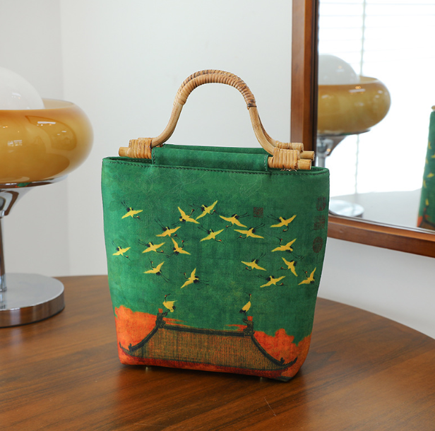 [2026 Collection] "Fanghua" Series: Chinese-style Evening Handbag with Woven Handle